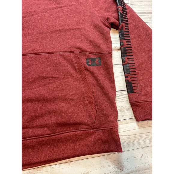 Under Armour Hoodie Red Cold Gear Threadborne Fitted Men's Size Large - Picture 2 of 10